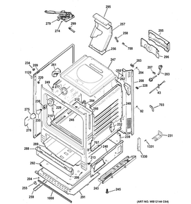 Body Parts Diagram and Parts List for RGB790DET2BB  Hotpoint Range