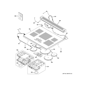 Part Location Diagram of WB27X50789 GE BOARD DISPLAY (FLASHED)