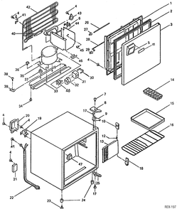 UNIT PARTS Diagram and Parts List for SC2CKW  General Electric Refrigerator