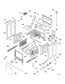 BODY PARTS Diagram and Parts List for RCB790SJ4SA  General Electric Range