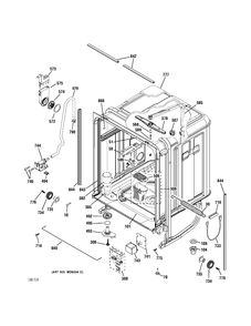 BODY PARTS Diagram and Parts List for ZBD6920P30SS  General Electric Dishwasher