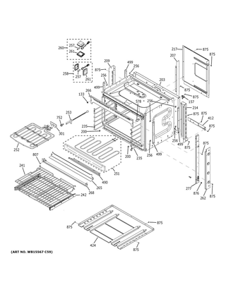 Body Parts Diagram and Parts List for PK7000FM2DS  General Electric Wall Oven