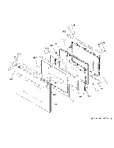 Upper Door Diagram and Parts List for CTD70DM2N3S5  General Electric Wall Oven