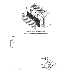 Room Air Conditioner Diagram and Parts List for AHL05LSQ1  General Electric Air Conditioner