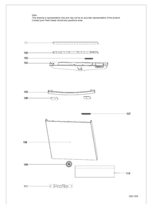 DOOR ASM Diagram and Parts List for PDT660SGF2BB  General Electric Dishwasher
