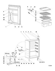 COMPLETE REF Diagram and Parts List for GAR04BATBABC  General Electric Refrigerator