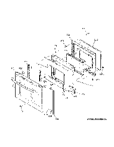 Door Diagram and Parts List for PHS930BP8TS  General Electric Range