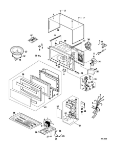 MICROWAVE Diagram and Parts List for PEM31SMC01  General Electric Microwave