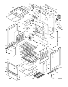 BODY PARTS Diagram and Parts List for JCGB810DET2BB  General Electric Range