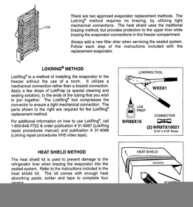 Evaporator Instructions Diagram and Parts List for PZS22MSKEHSS  General Electric Refrigerator