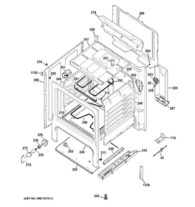 Body Parts Diagram and Parts List for JBS27DF1WW  General Electric Range