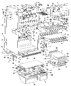 Cabinet Diagram and Parts List for TBX24ZLR  General Electric Refrigerator