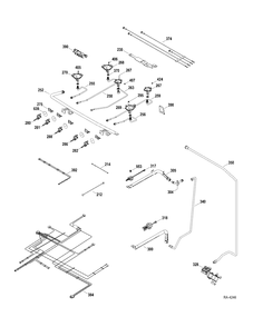 GAS PARTS Diagram and Parts List for JCGB600DET1WW  General Electric Range