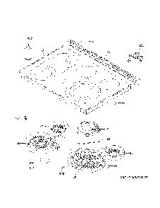 Cooktop Diagram and Parts List for PSS93BP7TS  General Electric Range