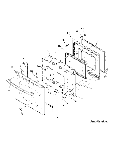 Door Diagram and Parts List for JB755SJ7SS  General Electric Range