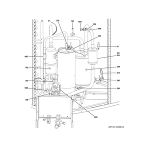 Sealed System Diagram and Parts List for NS22H24MA451A  General Electric Air Conditioner