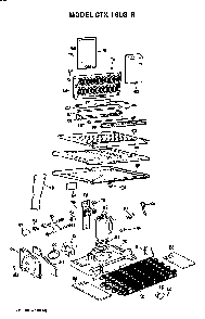 Unit Parts Diagram and Parts List for CTX18LGR  Hotpoint Refrigerator