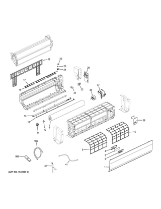 Optional Accessories Diagram and Parts List for AW18ES2VHB  General Electric Air Conditioner