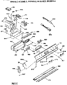 Control Panel Diagram and Parts List for RF725GL1G  Hotpoint Range