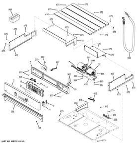CONTROL PANEL Diagram and Parts List for PK7500DF5WW  General Electric Wall Oven