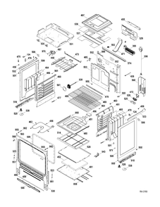 BODY PARTS Diagram and Parts List for PCS905SR1SS  General Electric Range