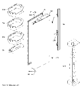Fresh food door - lh Diagram and Parts List for GNE27JYMNFFS  General Electric Refrigerator