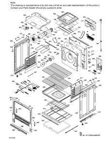 BODY PARTS Diagram and Parts List for JCS860DF3BB  General Electric Range