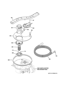 SUMP & FILTER ASSEMBLY Diagram and Parts List for ZDT870SMF5GS  General Electric Dishwasher
