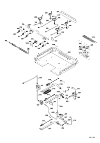GAS & BURNER Diagram and Parts List for PCGB995SET2SS  General Electric Range