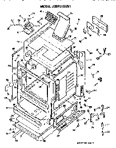 Main Body Diagram and Parts List for JGBP29GEN1  General Electric Range
