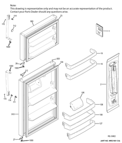 Part Location Diagram of WG03F05150 GE ICEMAKER ASM