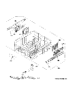 Upper rack assembly Diagram and Parts List for DDT700SFN3DS  General Electric Dishwasher