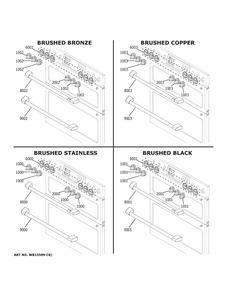 Cafe Customization Diagram and Parts List for CHS950P2M2S1  General Electric Range