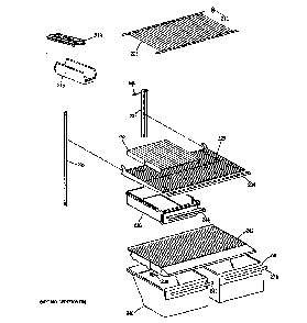 Shelf Parts Diagram and Parts List for CTX18EABQRWW  Hotpoint Refrigerator