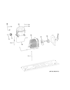 MACHINE COMPARTMENT Diagram and Parts List for G6S28TSLBSS  General Electric Refrigerator