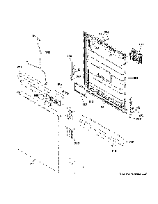 Escutcheon And Door Assembly Diagram and Parts List for GDF510PGR3BB  General Electric Dishwasher
