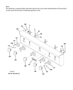 CONTROL PANEL Diagram and Parts List for ZGU364NRP7SS  General Electric Range