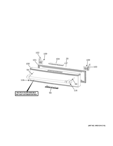 Convertible Drawer Diagram and Parts List for CVE28DP4NDW2  General Electric Refrigerator