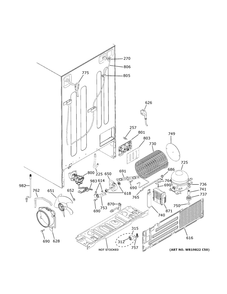 Machine Compartment Diagram and Parts List for PSS28KYHBCFS  General Electric Refrigerator