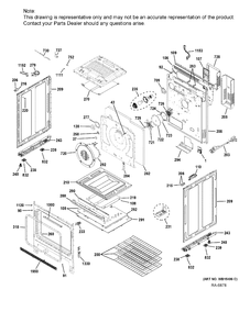 BODY PARTS Diagram and Parts List for PCGS930EEL1ES  General Electric Range
