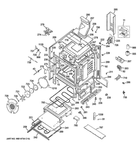 Body Parts Diagram and Parts List for CS980ST4SS  General Electric Range