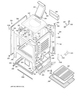 Body Parts Diagram and Parts List for RGB526DET3BB  Hotpoint Range
