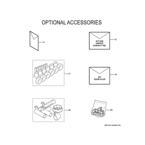 Optional Accessories Diagram and Parts List for NF95X080S4CR0  General Electric Furnace
