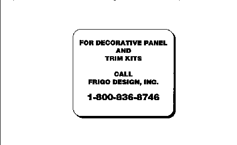 Decorative Door Panels- Customer Contact Parts Direct Diagram and Parts List for TFX24PRAXBB  General Electric Refrigerator