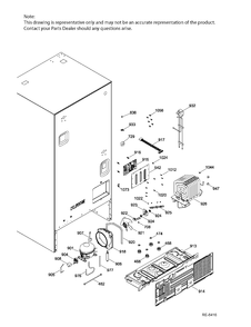 SEALED SYSTEM & MOTHERBOARD Diagram and Parts List for GDE21DMKAKES  General Electric Refrigerator