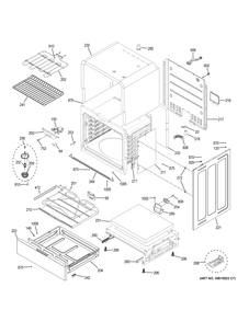 BODY PARTS Diagram and Parts List for JS760BL1TS  General Electric Range