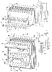 Doors Diagram and Parts List for TBX21PKER  General Electric Refrigerator