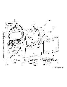 Front Panel And Door Diagram and Parts List for GTD65GBSJ4WS  General Electric Dryer