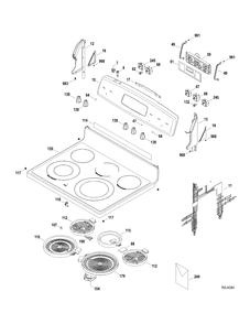 CONTROLS-COOKTOP Diagram and Parts List for JCB710SP3SS  General Electric Range