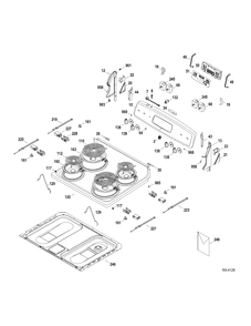CONTROLS-COOKTOP Diagram and Parts List for JCBP350DT1BB  General Electric Range